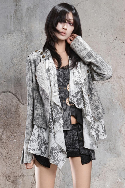 Vintage Printed Slim Jacket