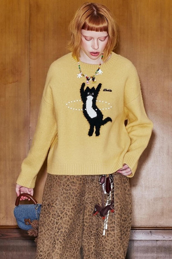 Laser Beaded Knitted Sweater