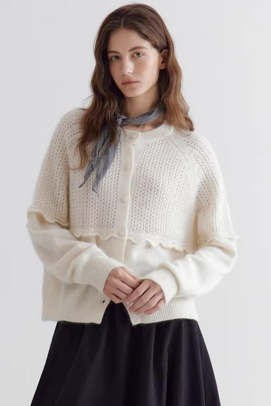 Textured Wool Knit Sweater