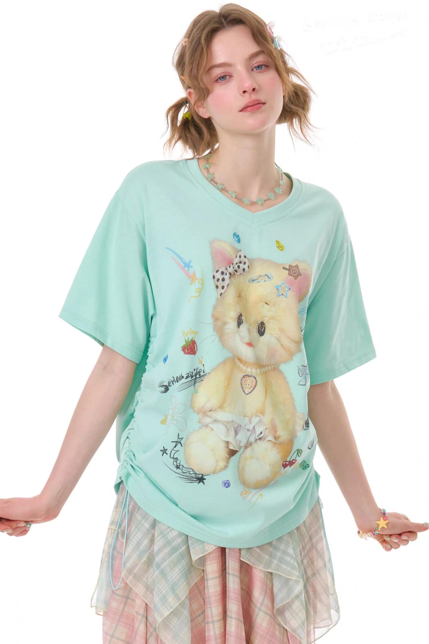 Gummy Bear V-Neck Top
