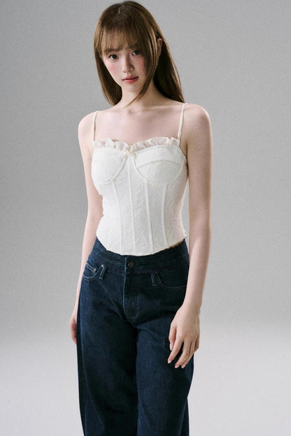 Stretch Lace Corset Camisole Top
