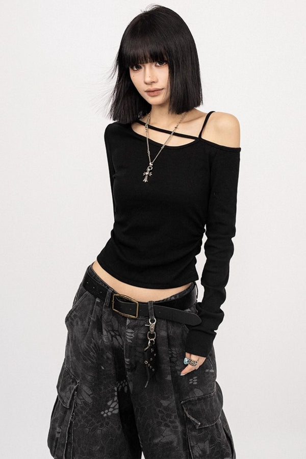 Autumn Spice Black Long Sleeve T-Shirt