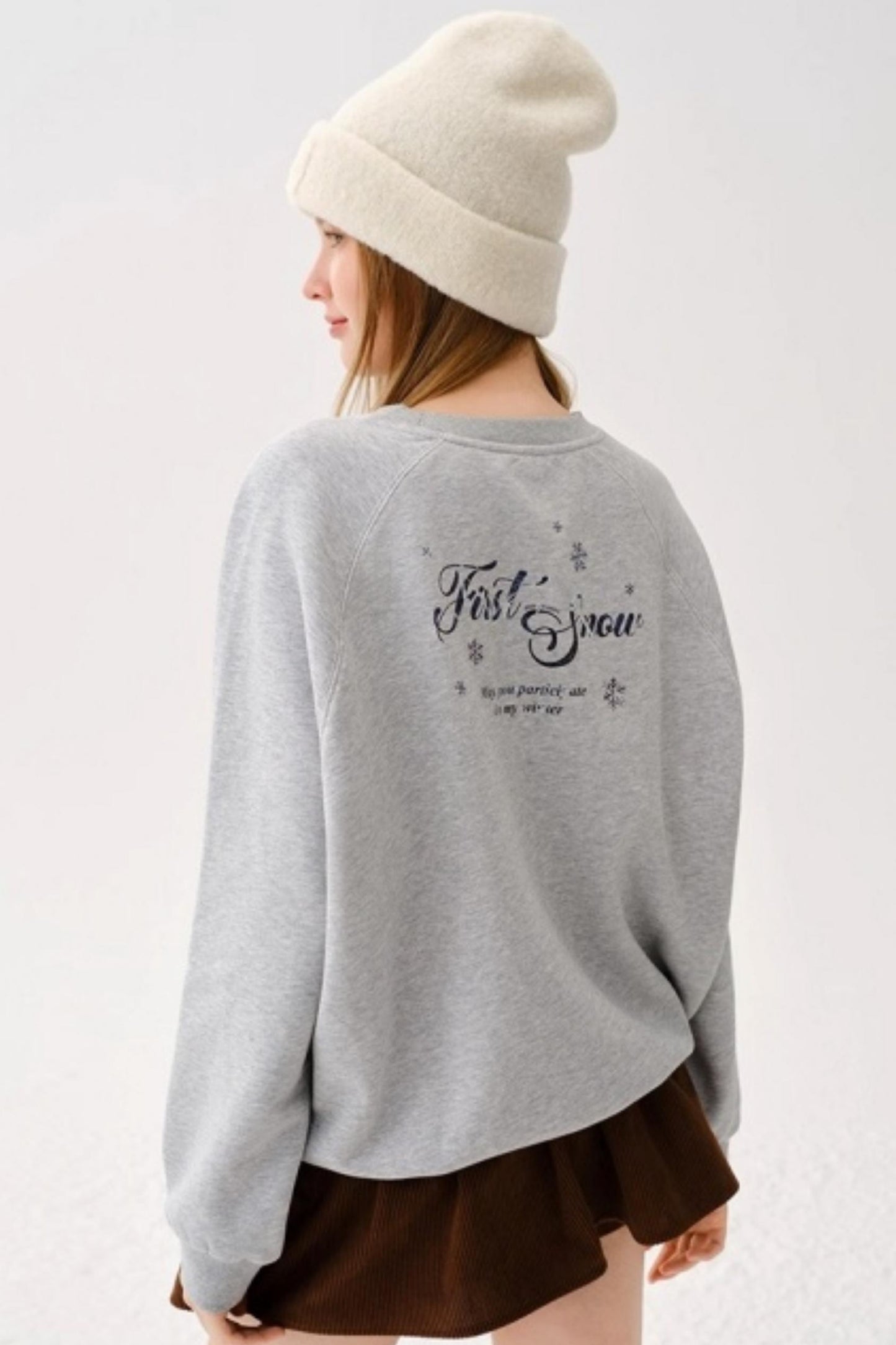 All-Cotton Flocking Sweatshirt