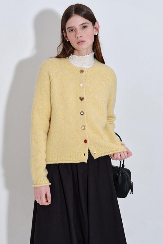 Soft Yellow Wool Blend Top