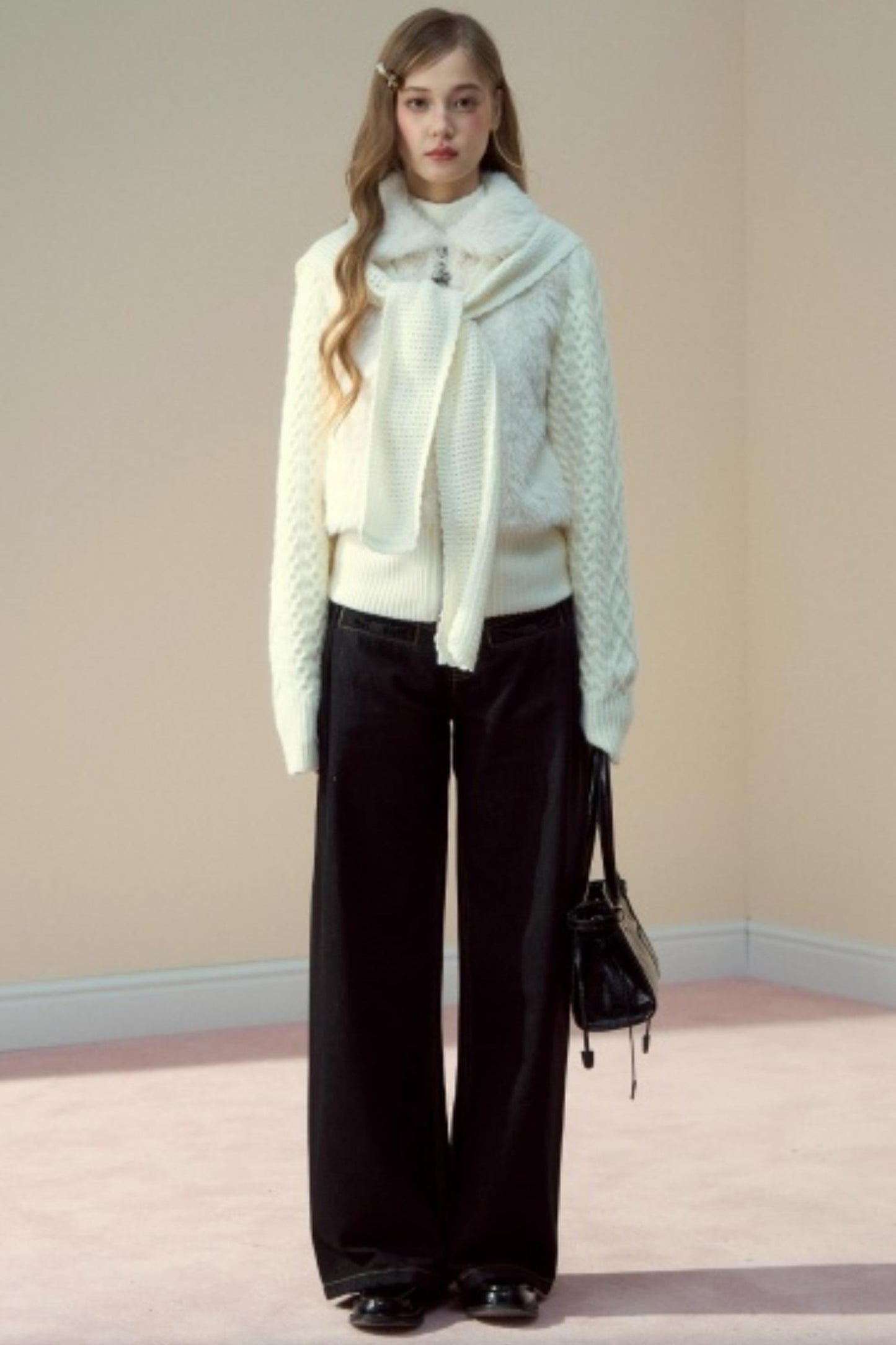 Fur Patchwork Fleece Zipper Jacket