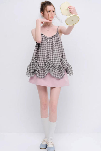 Wild Strawberry Plaid Camisole Top