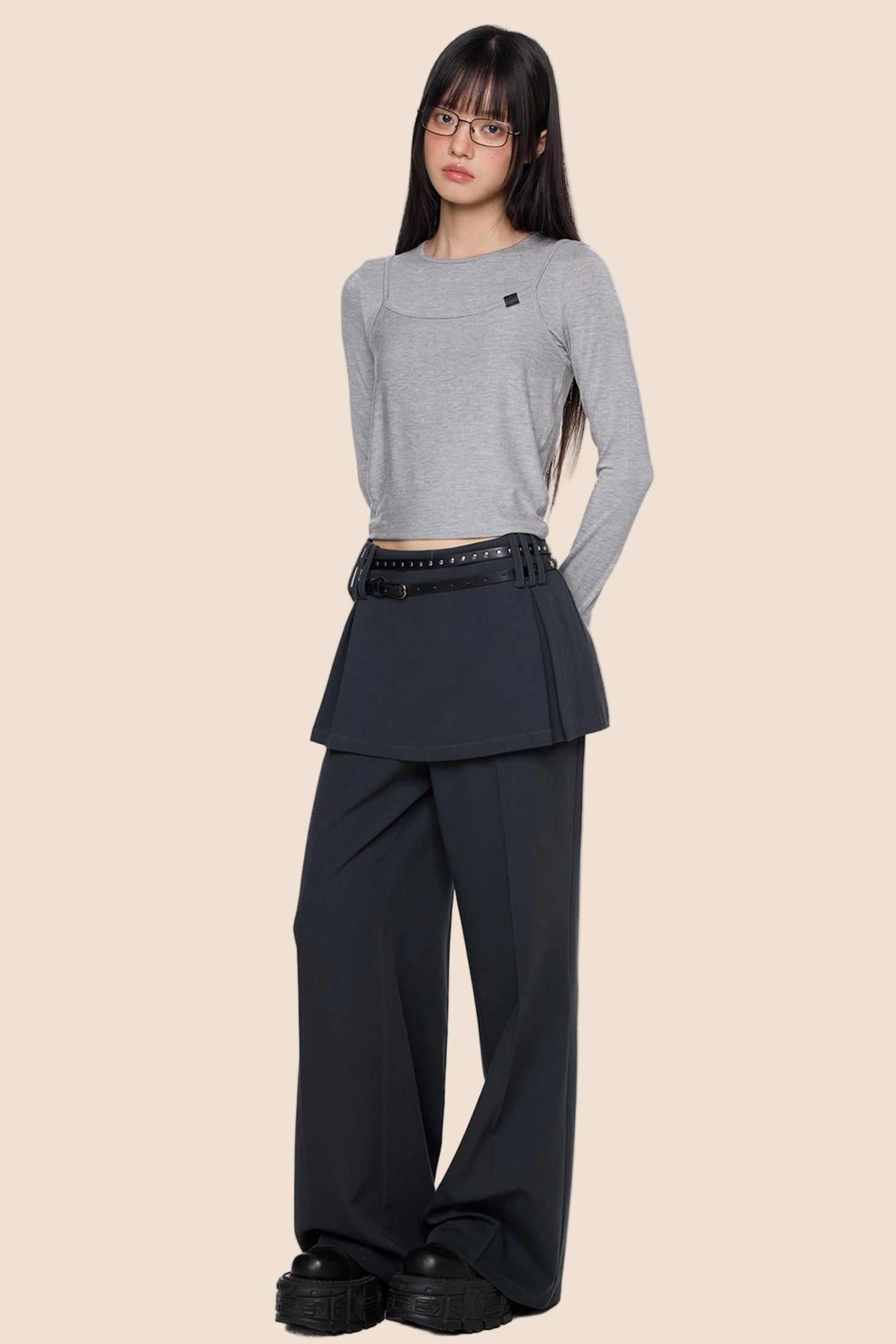 Straight High Waist Pants