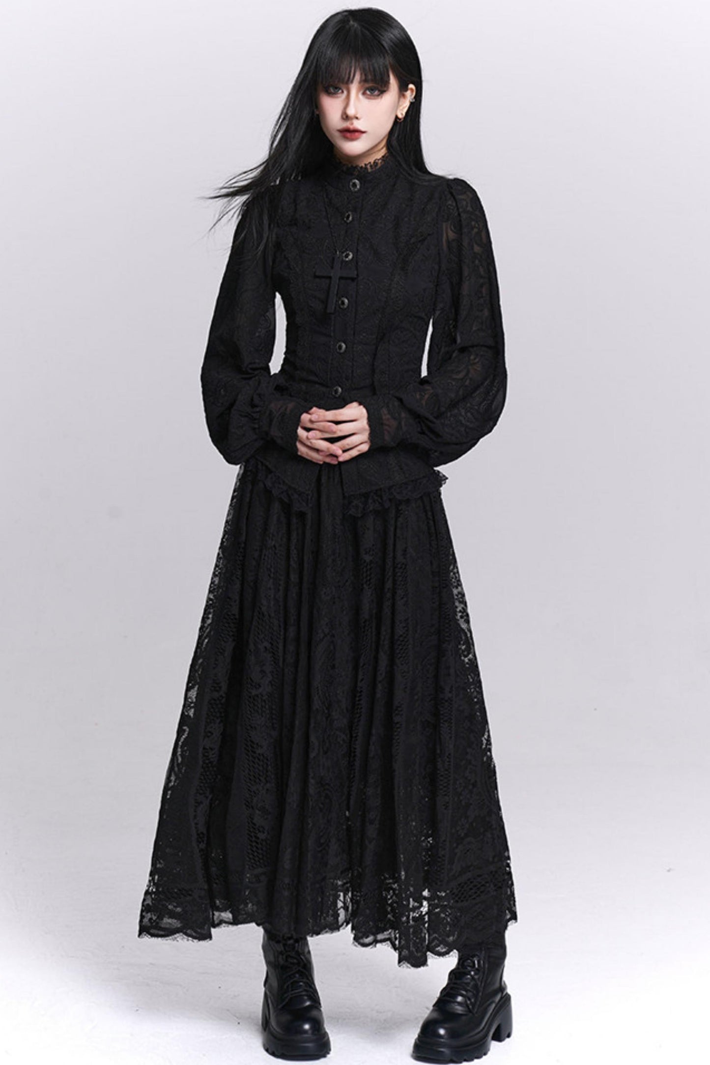 Dark Gothic Jacquard Shirt