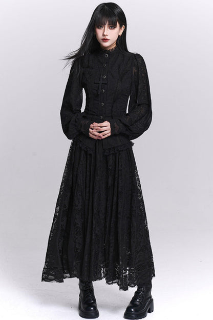 Dark Gothic Jacquard Shirt