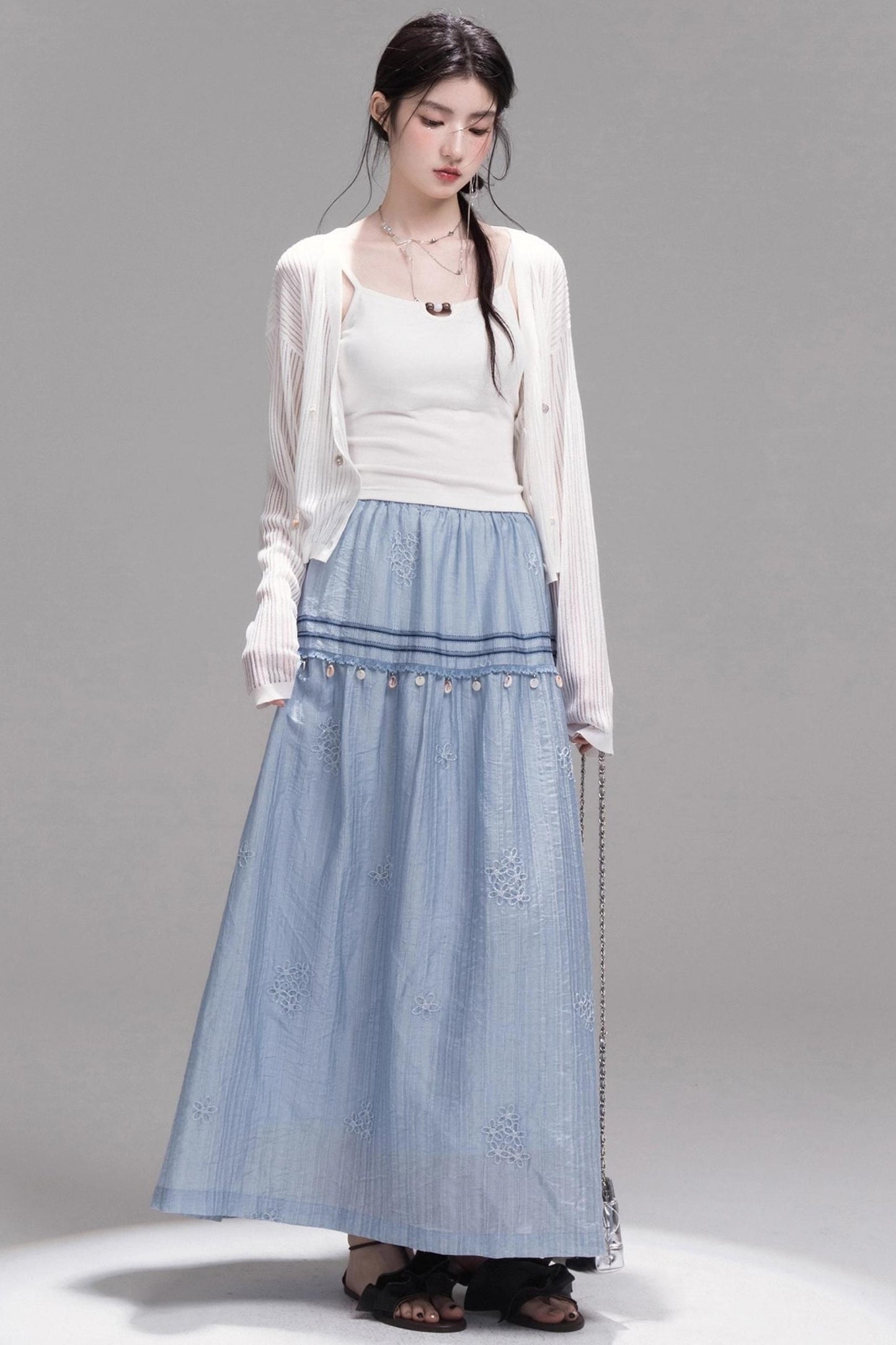 Misty Blue Halter Set