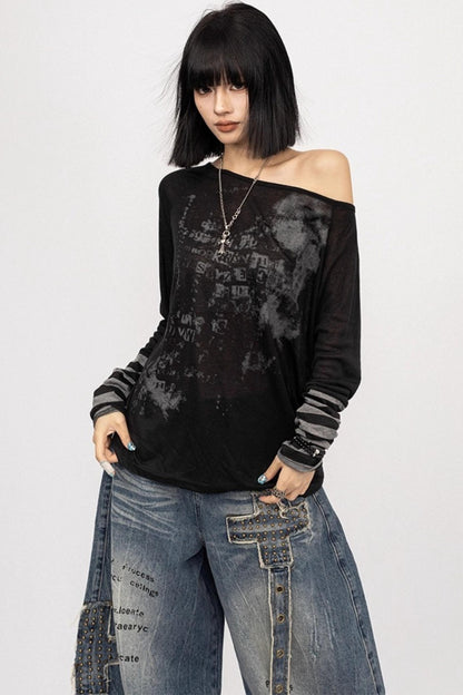 Sweet Spice Girl Off-the-Shoulder Black Top