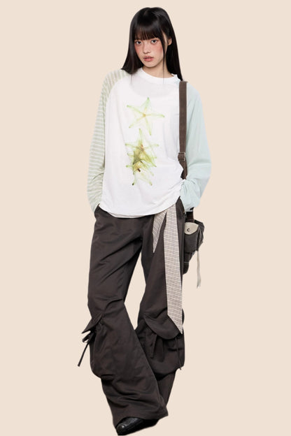 Summer Stripe Long Sleeve T-Shirt Top