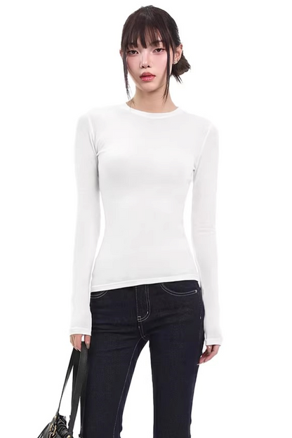 Minimalistischer schwarzer Slim Sweater
