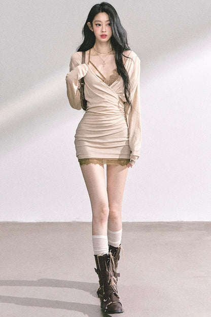 French Lace Dress Set