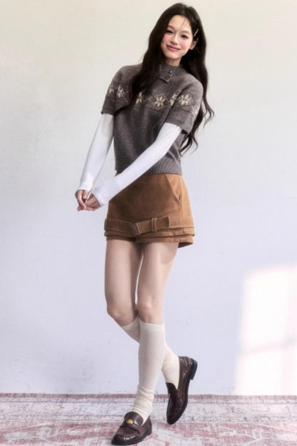 Vintage Suede Winter Skirt