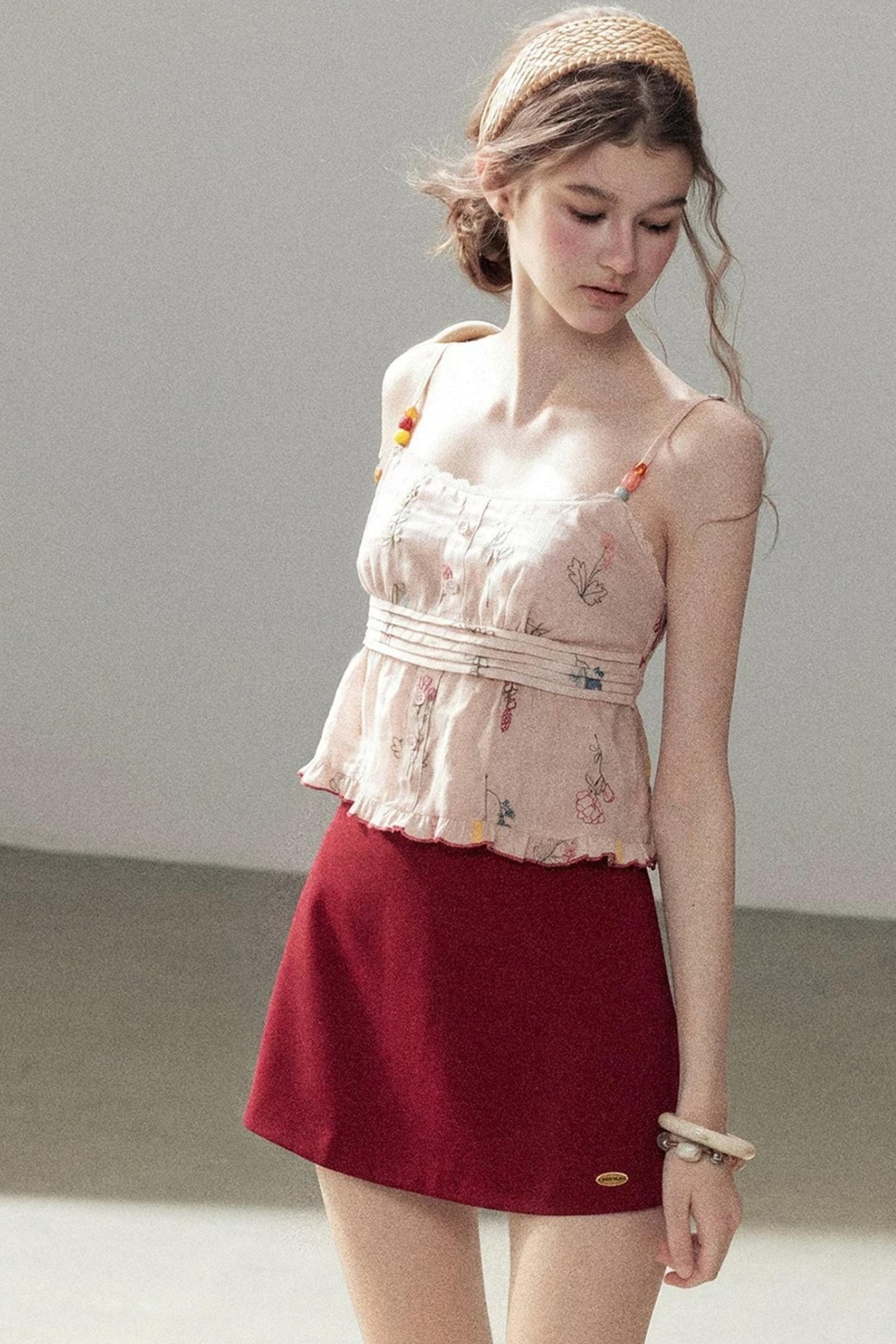 Lace Floral Ramie Top