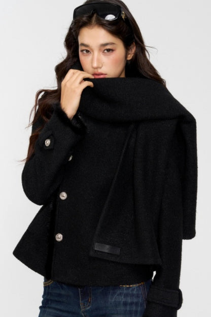 Exquisite Woolen Turtleneck Jacket