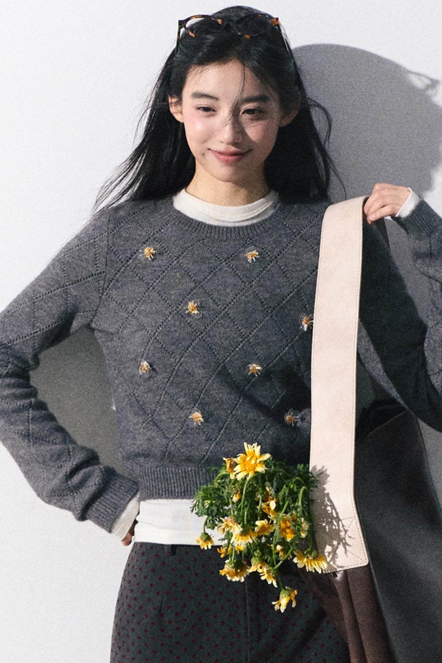 Heavy Industry Beaded Knit Sweater