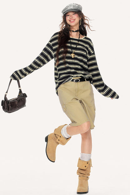 Striped Long Sleeve T-Shirt