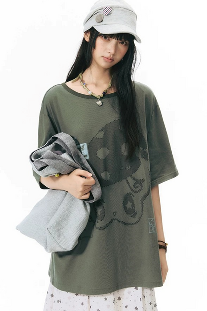 Starwii blusa oversize stampata
