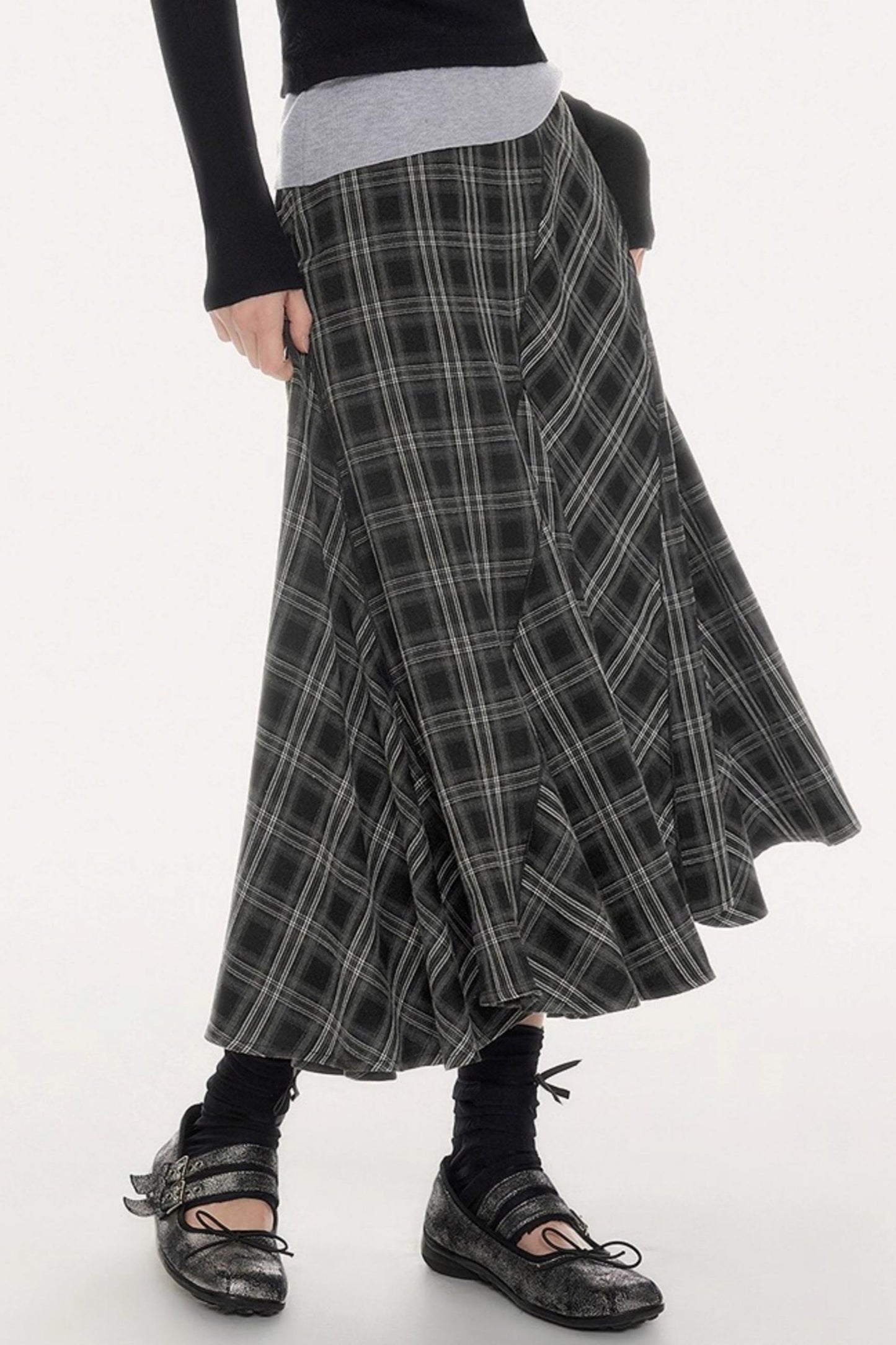 Slimming Fashion Plaid Skirt