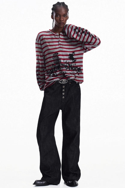 Striped Knit Half Cardigan