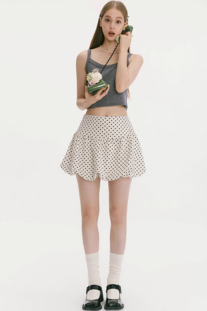 Night Lily Polka Dot Skirt