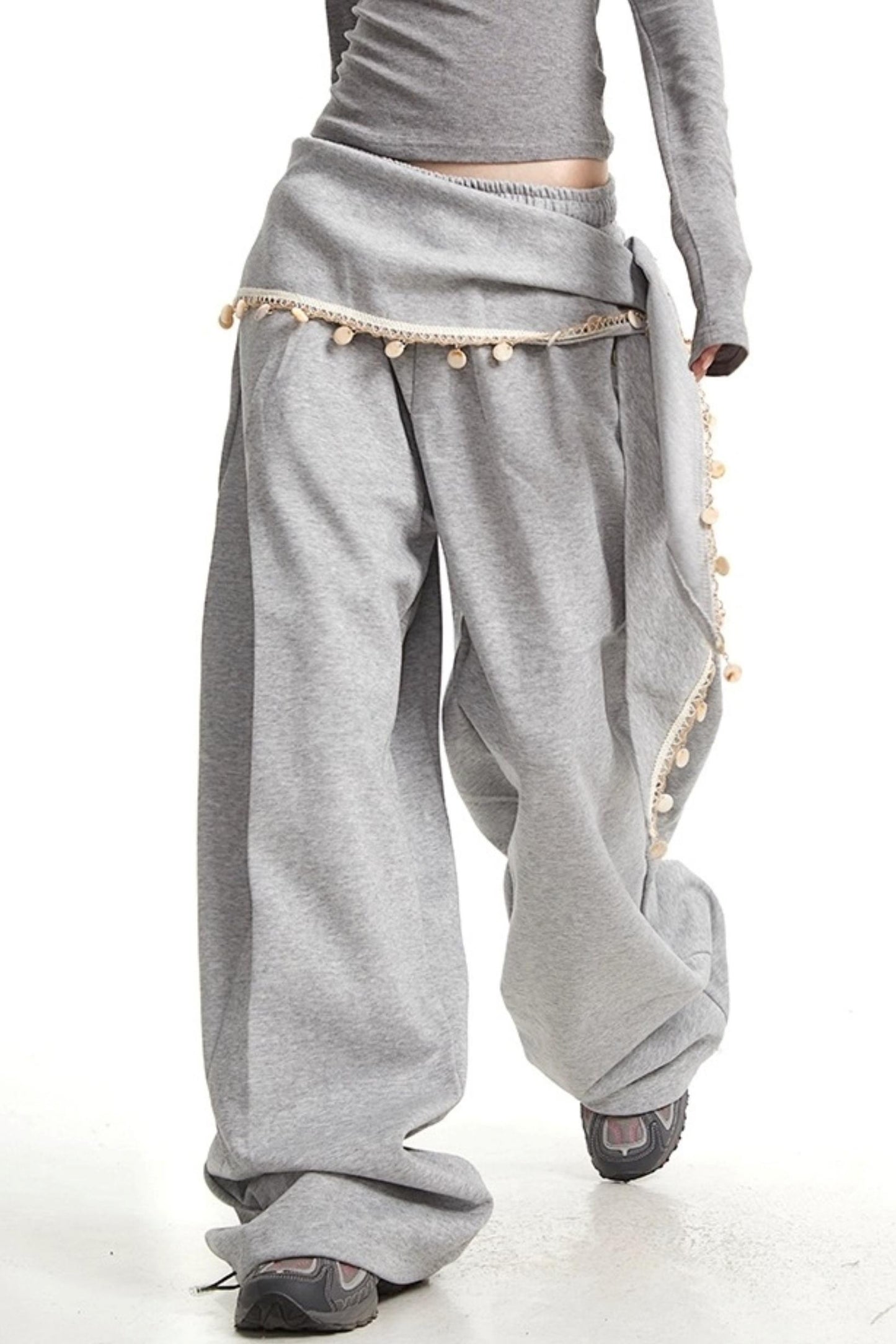 Wide-Leg Sweatpants