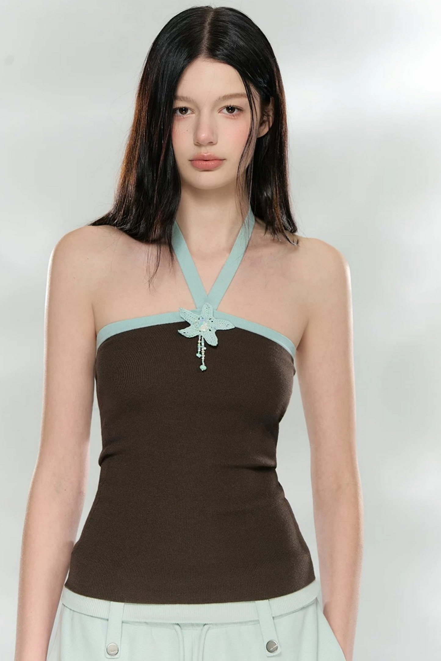 Hand-Woven Patchwork Halter Top