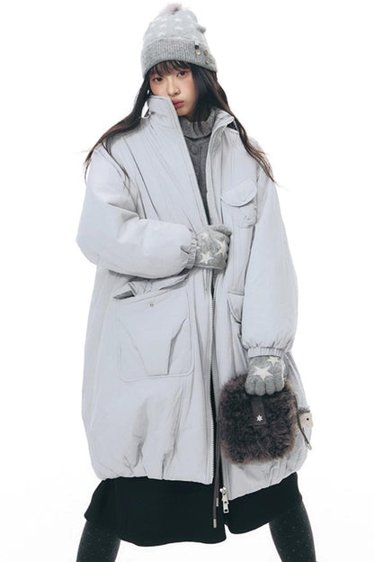 Textured Quilted A-Line Skirt