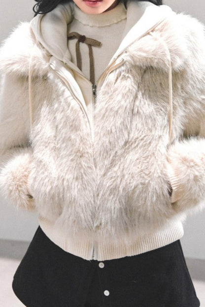 Hooded Fur Winter Coat