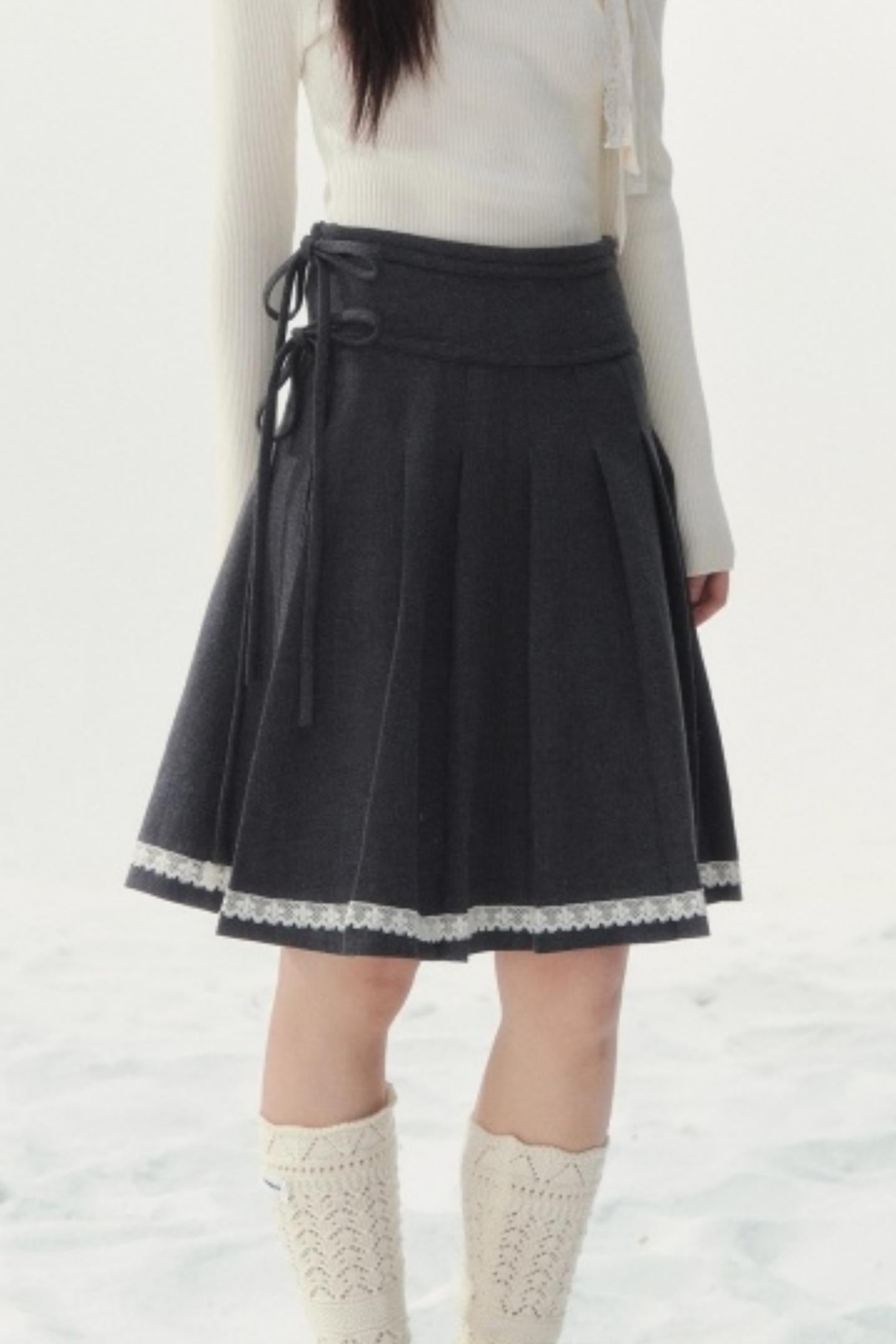Late Love Letter Woolen Skirt
