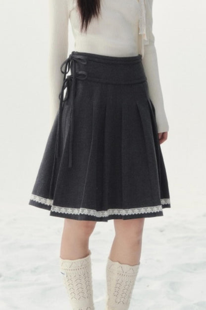 Late Love Letter Woolen Skirt