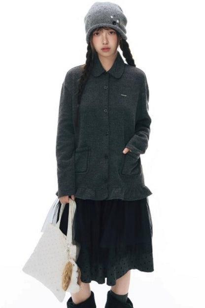 Handmade Gray Knit Beanie