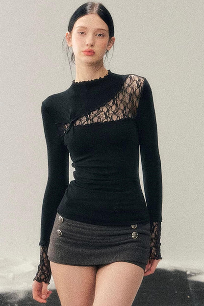 Lace Hollow-Out Slimming Top