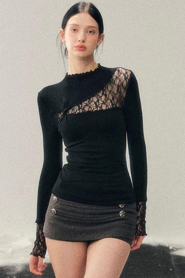 Lace Hollow-Out Slimming Top