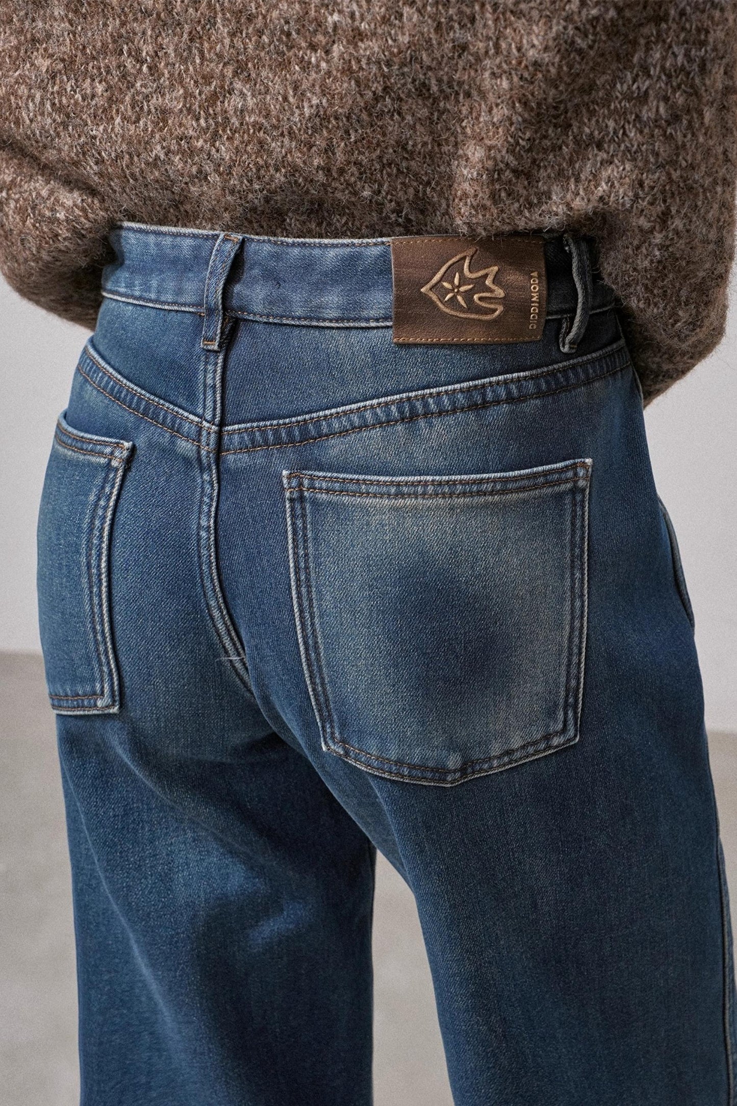 Fleece-Lined Straight-Leg Jeans