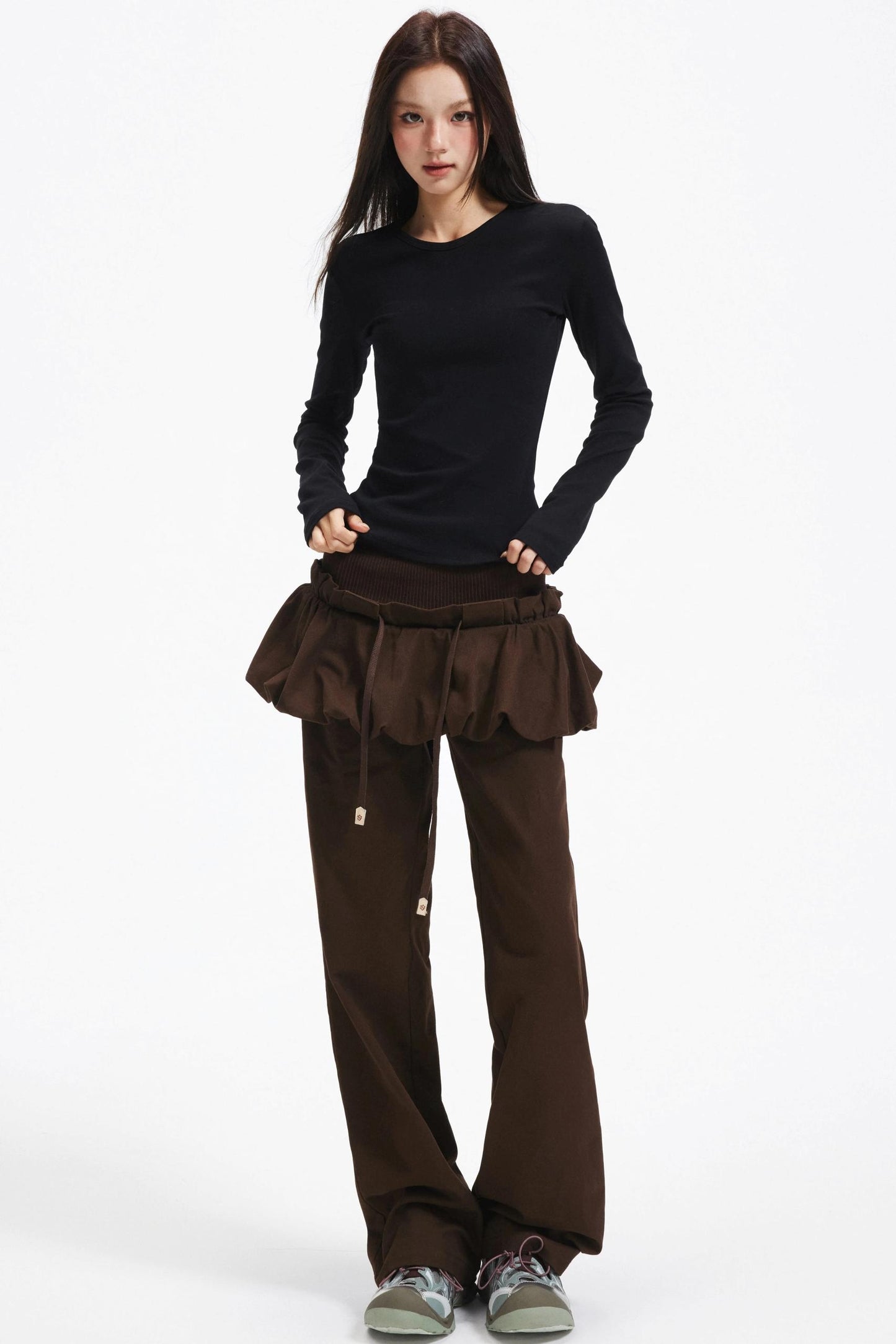 Slim Round Neck Long Sleeve Knitwear