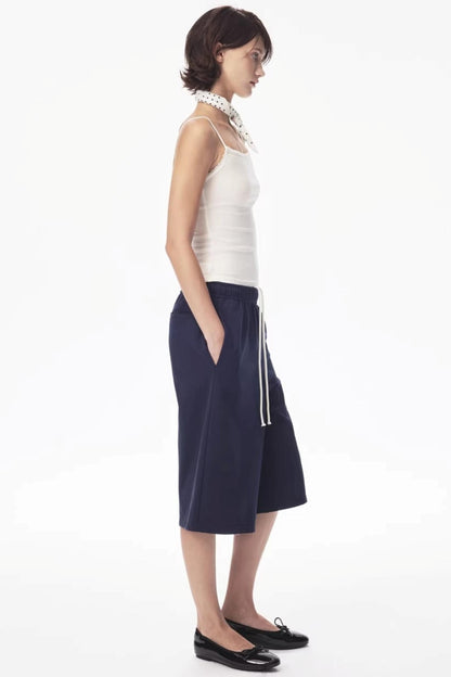 Two-Color Drawstring Sweatpants