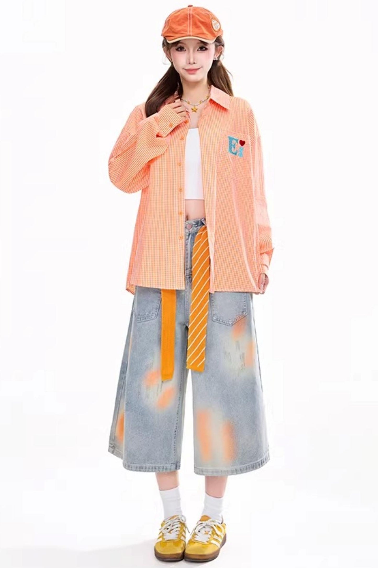 Dopamine Patchwork Plaid Shirt