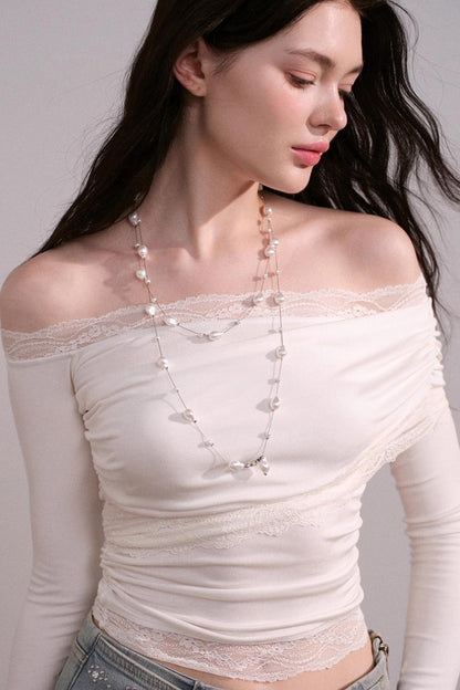 Luxe Lace One Shoulder Top