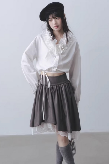 Ruffled Collar Blouse