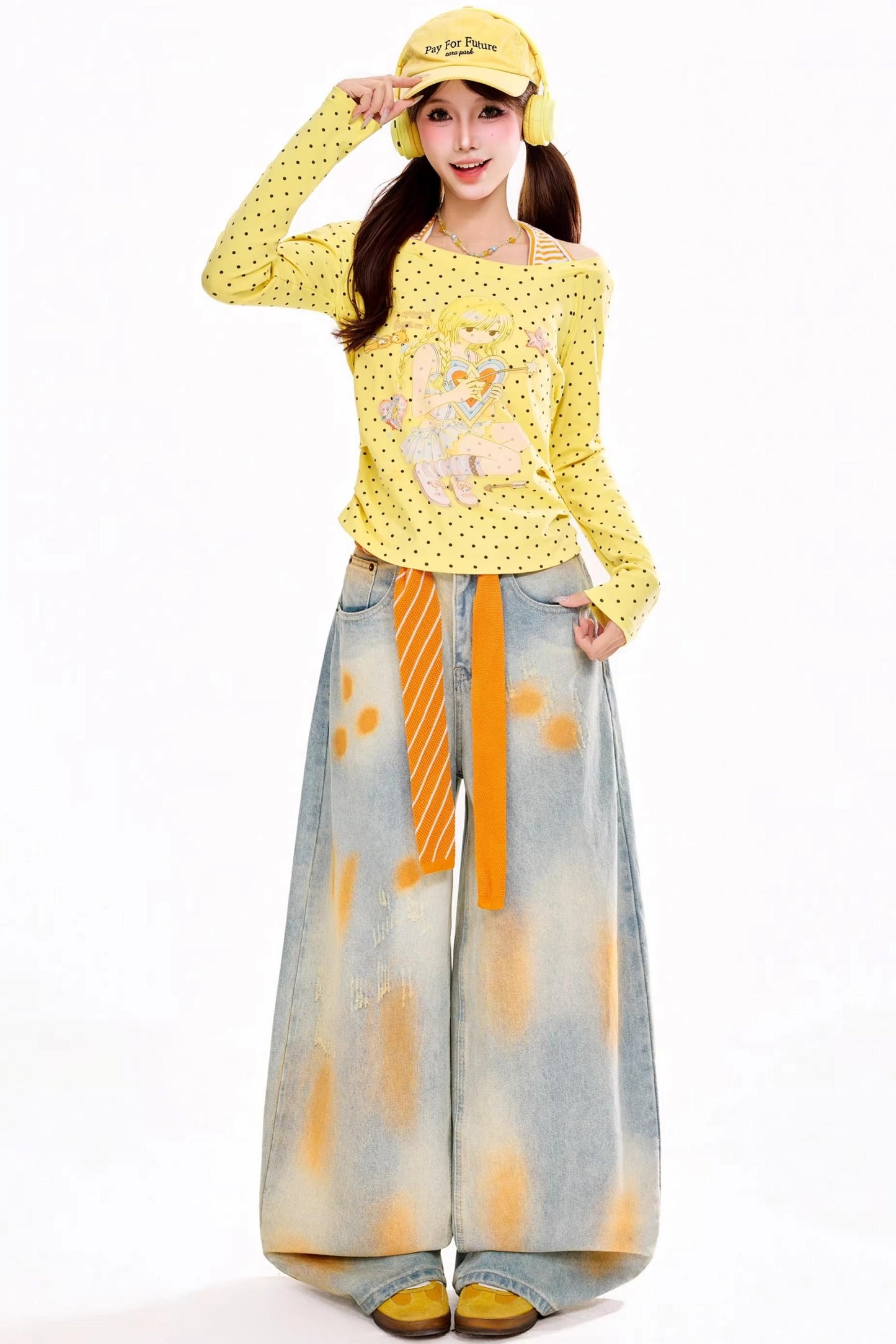 Anime Polka Dot Halter Top