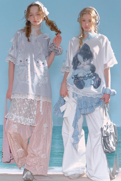 Summer Rabbit V-Neck Tee