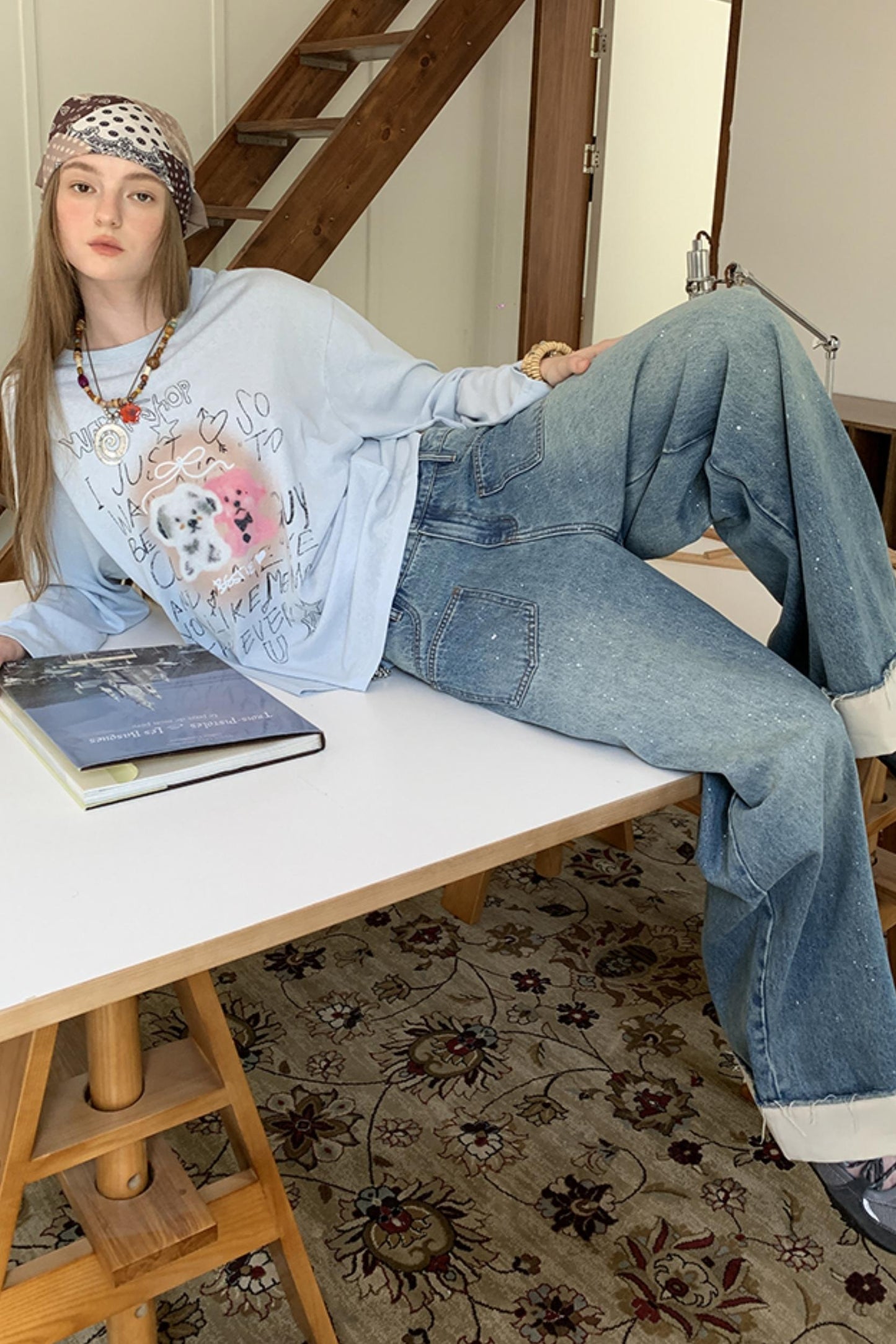 Structured Silver Summer Jeans