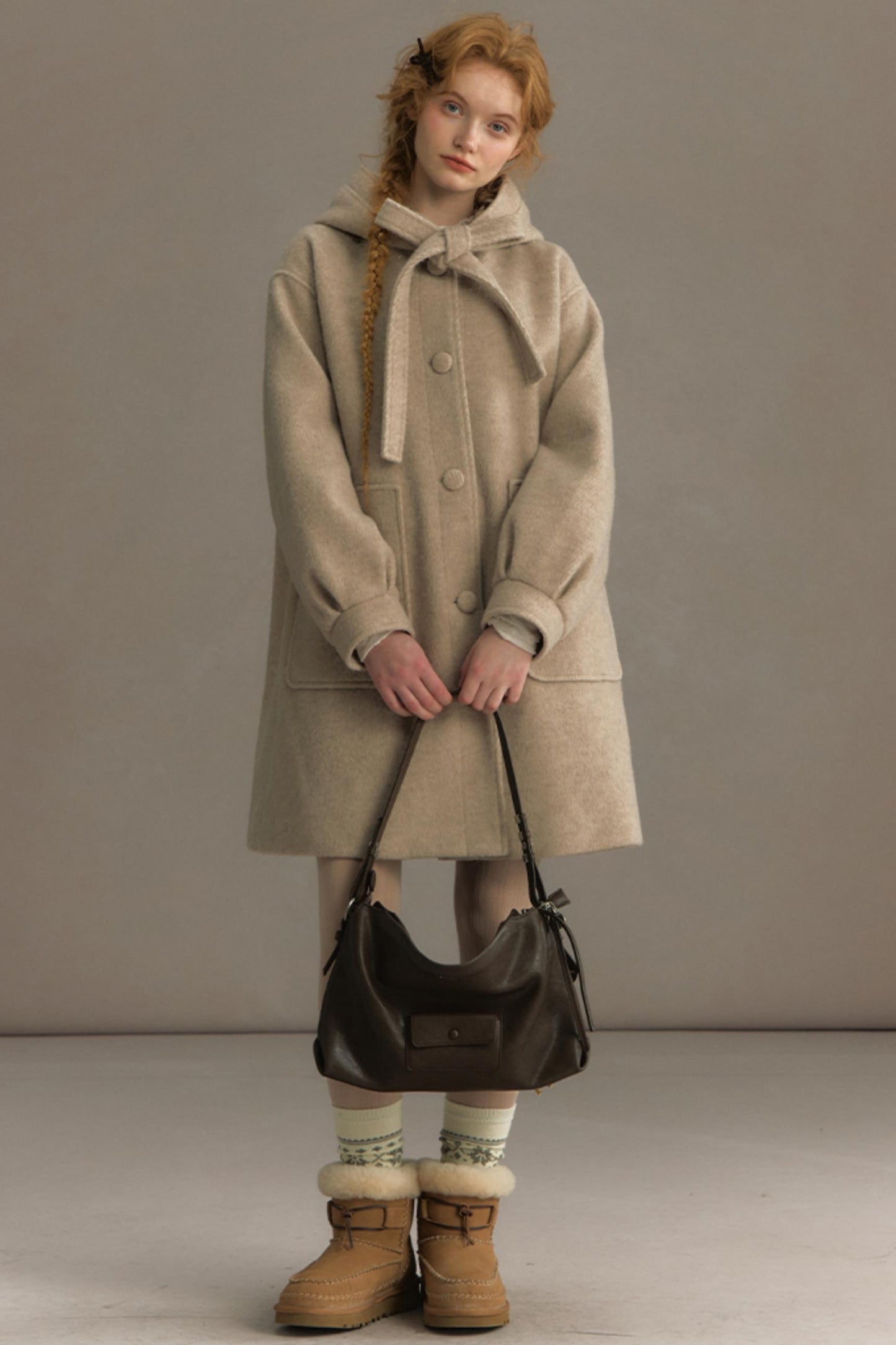 Snow Night Hooded Woolen Jacket