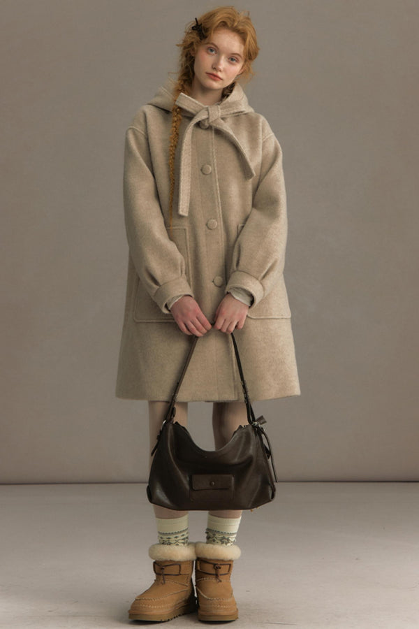 Snow Night Hooded Woolen Jacket