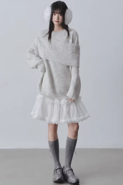 Three-Dimensional Lace Skirt