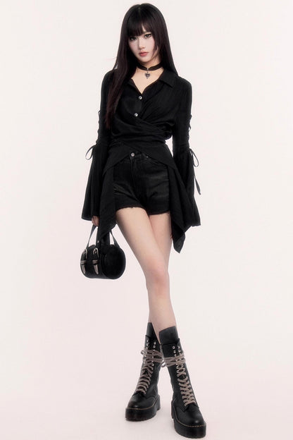 Romantic Halloween Flared Sleeve Shirt