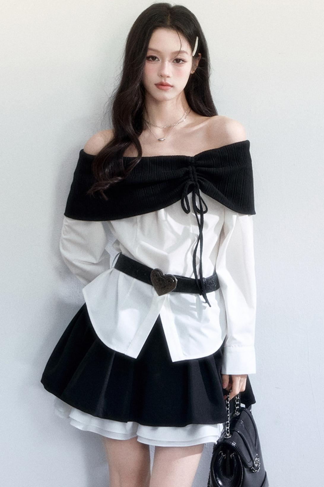 Off-Shoulder Slimming Top Set-Up